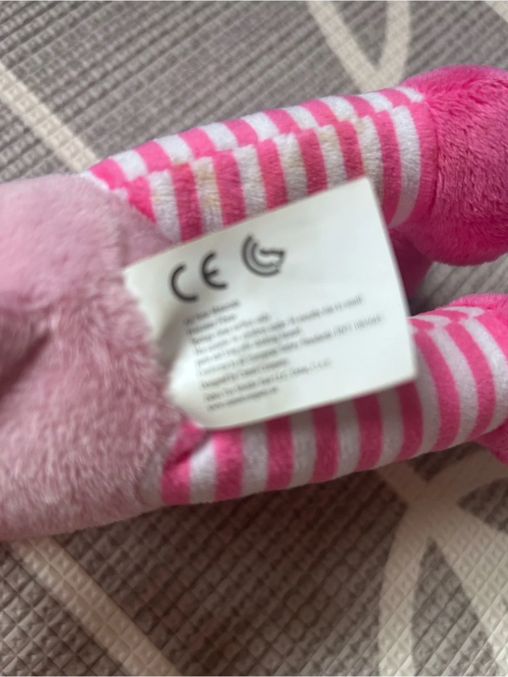 Plush Pink Kids Toy Rattle - Soft Pink Cuddly Animal